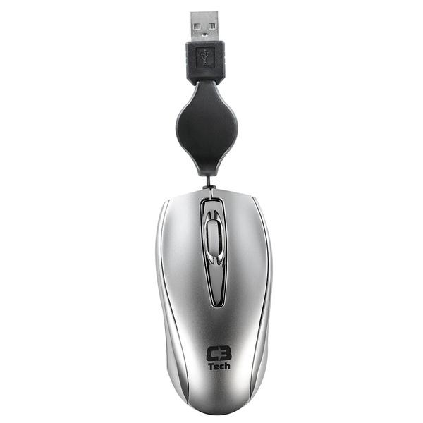 Mini Mouse OACUTEPTICO C3 TECH MS3209-2 SSI USB Retratil Prata