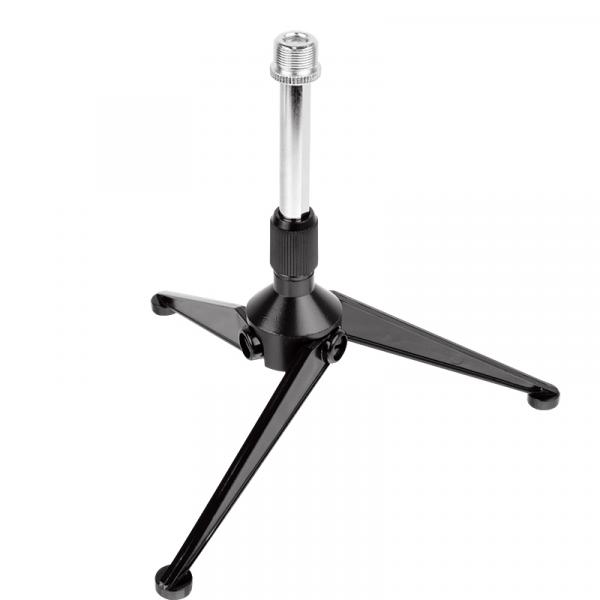 Mini Pedestal,tripé Reto P/microfones Condensadores,mesa,bumbo,preto,aço - Aj Som Acessórios Musicais