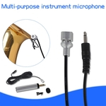Mini portátil Wired condensador Electret lapela Lapela Clip-on Musical Instrument Mic microfone para guitarra Sax Trompete Violino