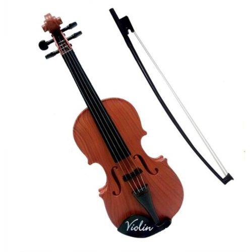 Mini Violino Infantil Acustico com 4 Cordas e Arco para Iniciantes