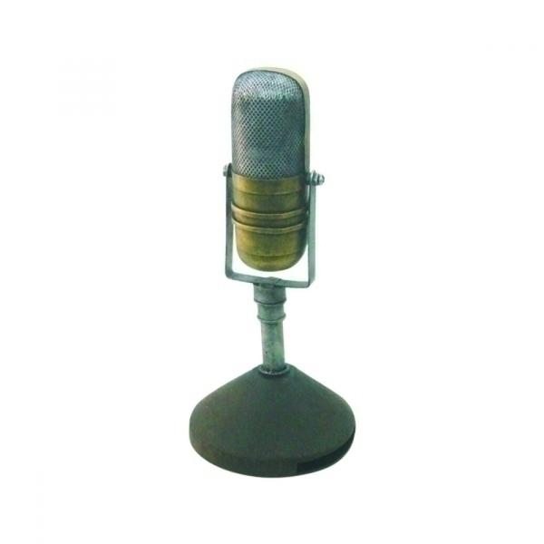 Miniatura Microfone 24x10,5x10,5cm - Ledlustre - Led Lustre