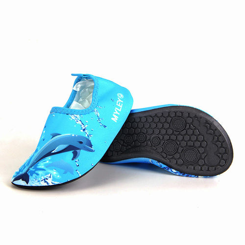 Miúdos bonitos Shoes Dolphin Impressão de água Anti-derrapante respirável Quick Dry Praia macia Shoes