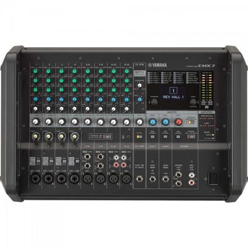 Mesa de Som Analogico Amplificado Emx7 Preto Yamaha
