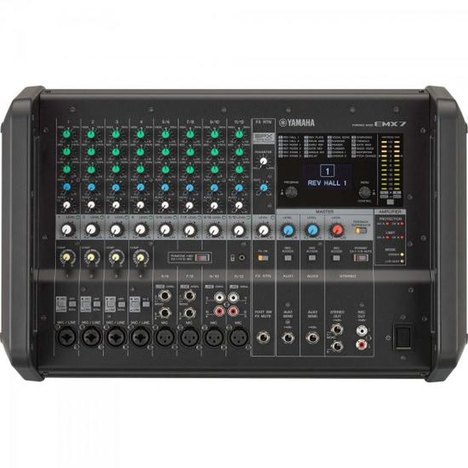 Mixer Analógico Amplificado Emx7 Preto Yamaha