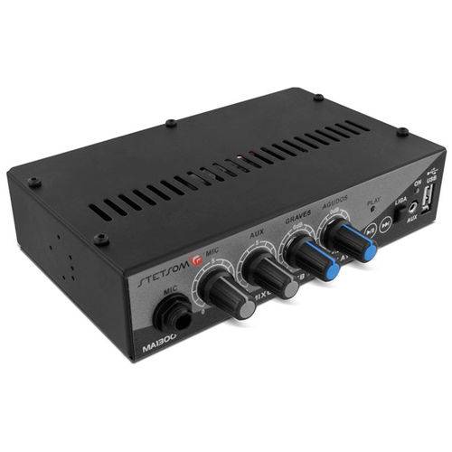 Mixer Automotivo Stetsom MA1300 Entradas USB Auxiliar e Microfone