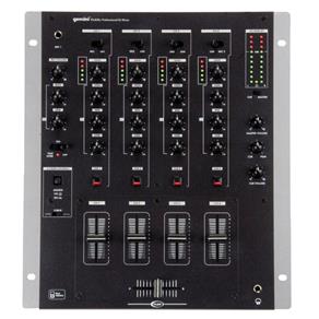 Mixer DJ de 4 Canais Gemini PS 828X XLR Balanceada CrossFader e Rail Glide Preto