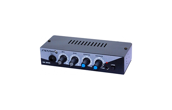 Mixer Stetsom MA1200 com Entrada AUX RCA/P2/Microfone Saída RCA e Fio