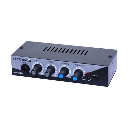 Mixer Stetsom MA1200 com Entrada AUX RCA/P2/Microfone Saída RCA e Fio