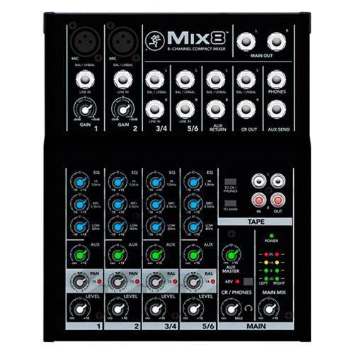 Mixer Mackie Compacto 8 Canais Mix8