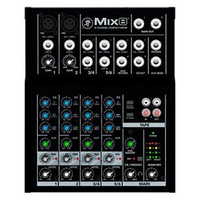 Mixer Ultracompacto Mackie MIX8 com 8 Canais de Entrada e EQ 3-Bandas