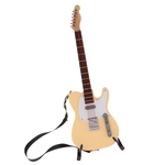 Modelo De Instrumento Musical Guitarra Elétrica De Madeira Para 1/6 Figuras De Ação Bege