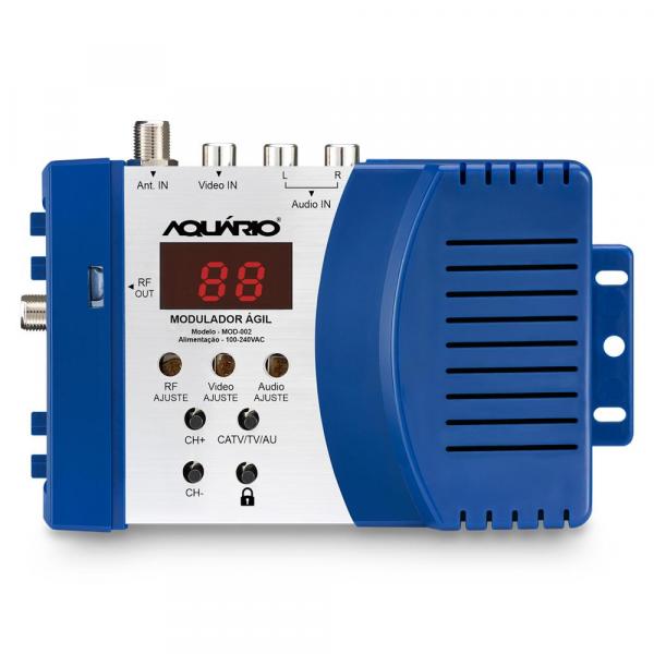 Modulador RF Ágil (Áudio e Vídeo) para TV - Aquário MOD-002 - Aquario