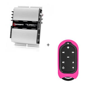 Modulo Amplificador 250w RMS com 4 Canais - TS 250 X4 + Controle Longa Distância Rosa - TLC 3000 Col