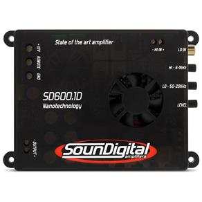 Módulo Amplificador de Som Automotivo SOUNDIGITAL SD600.1D 2 OHMS