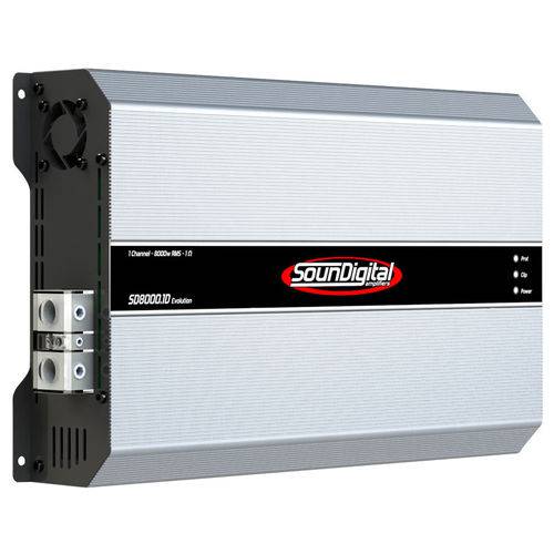 Módulo Amplificador de Som Automotivo SOUNDIGITAL SD8000.1D EVO 2 Ohms