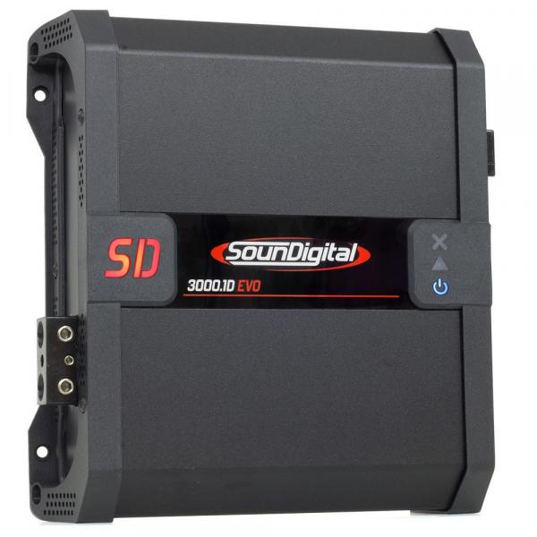 Módulo Amplificador Digital SounDigital SD3000.1D EVO 2.1 Black - 1 Canal - 3400 Watts RMS - 1 Ohm