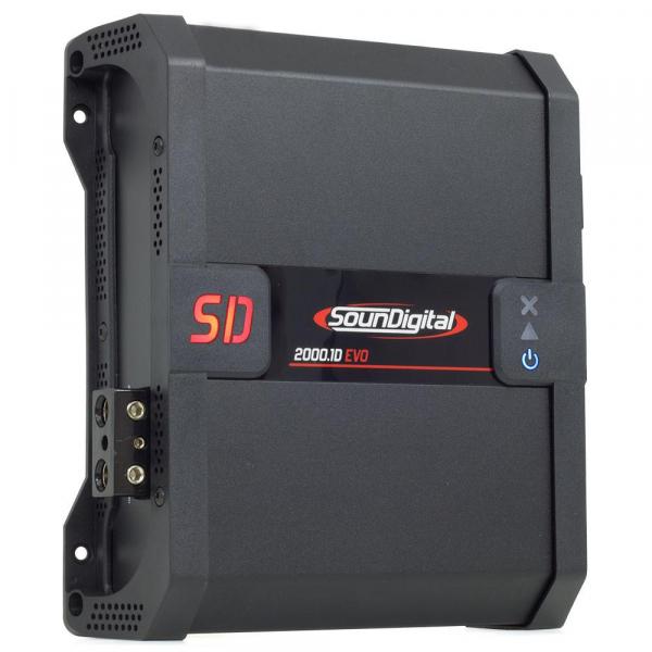 Módulo Amplificador Digital SounDigital SD2000.1D EVO 2.1 Black - 1 Canal - 2612 Watts RMS - 1 Ohm