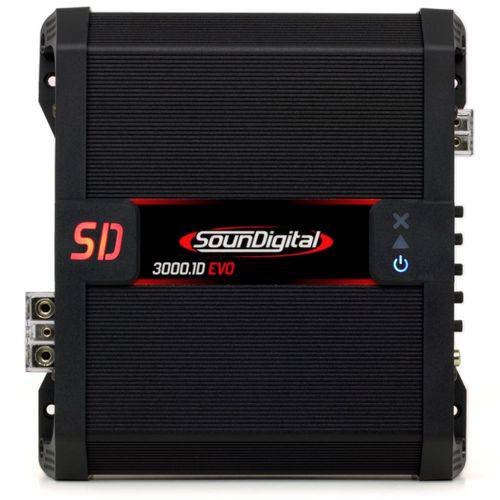 Módulo Amplificador Digital SounDigital SD3000.1D EVO II Black - 1 Canal - 3918 Watts RMS - 2ohms