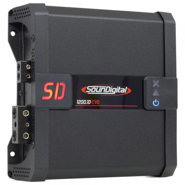 Módulo Amplificador Digital SounDigital SD1200.1D EVO 2.1 Black - 1 Canal - 1567 Watts RMS - 1 Ohm