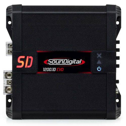Módulo Amplificador Digital SounDigital SD1200.1D EVO 2 Black - 1 Canal - 1567 Watts RMS - 1 Ohm