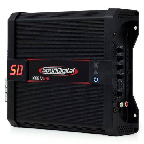 Módulo Amplificador Digital SounDigital SD1600.1D EVO II Black - 1 Canal - 2090 Watts RMS - 2ohms