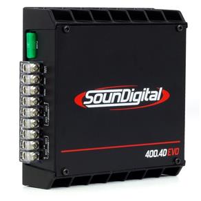Módulo Amplificador Digital SounDigital SD400.4D EVO 2 Black 4 Canais
