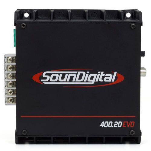 Módulo Amplificador Digital SounDigital SD400.2D EVO II Black - 522 Watts RMS - 1 Ohm