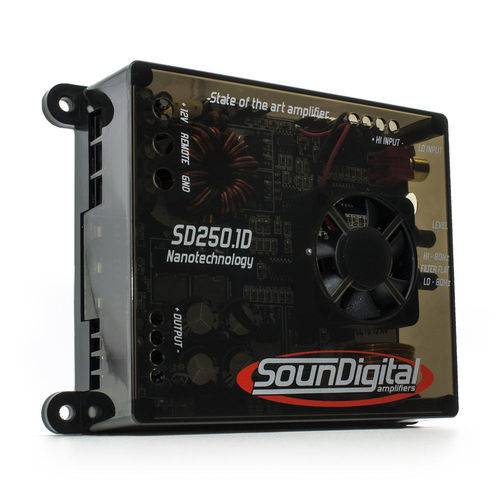 Módulo Amplificador Digital SounDigital SD250.1D - 300 Watts RMS - 1 Ohm