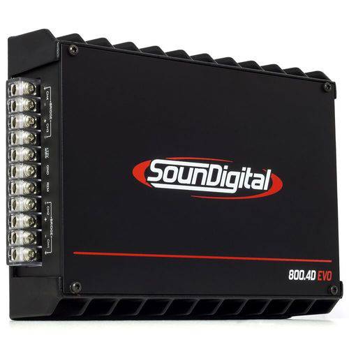 Módulo Amplificador Digital SounDigital SD800.4D EVO 2 Black 1044 Watts RMS 4 Ohms