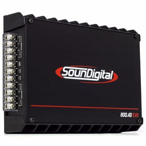Módulo Amplificador Digital SD800.4D EVO II Black - 1044 Watts RMS