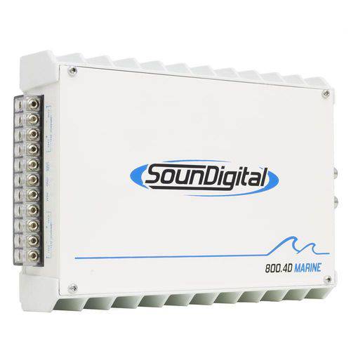 Módulo Amplificador Digital SounDigital SD800.4D Marine - 4 Canais - 1044 Watts RMS