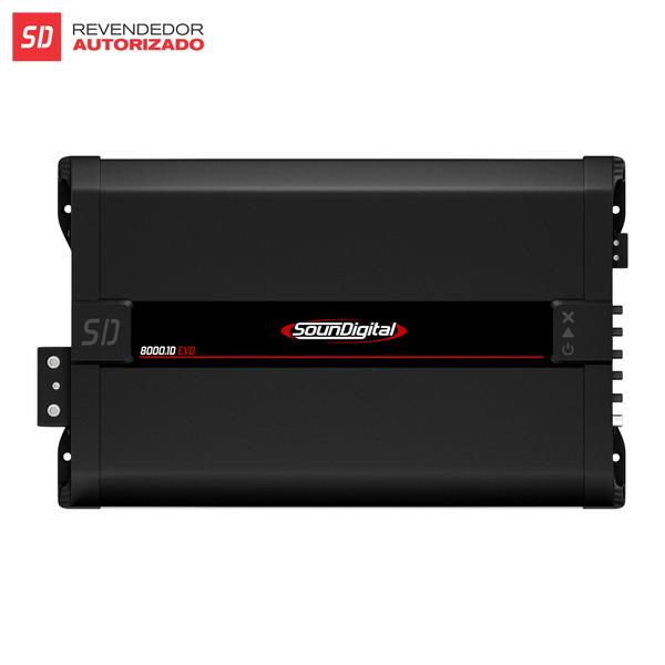 Módulo Amplificador Digital SounDigital SD8000.1D EVO 2.1 Black - 1 Canal - 10448 Watts RMS - 1 Ohm