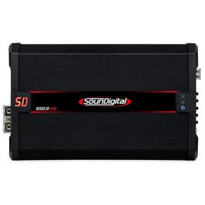 Módulo Amplificador Digital SounDigital SD8000.1D EVO II Black - 1 Canal - 9000 Watts RMS