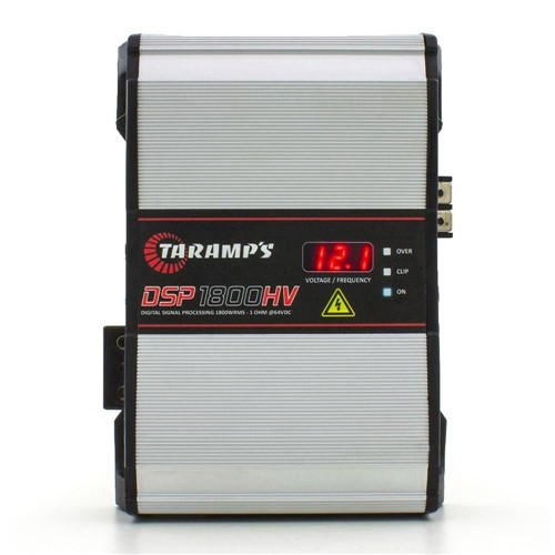 Módulo Amplificador Digital Taramps Dsp 1800 Hv Alta Voltagem 1ch 1800 Watts Rms Led Clip Remoto