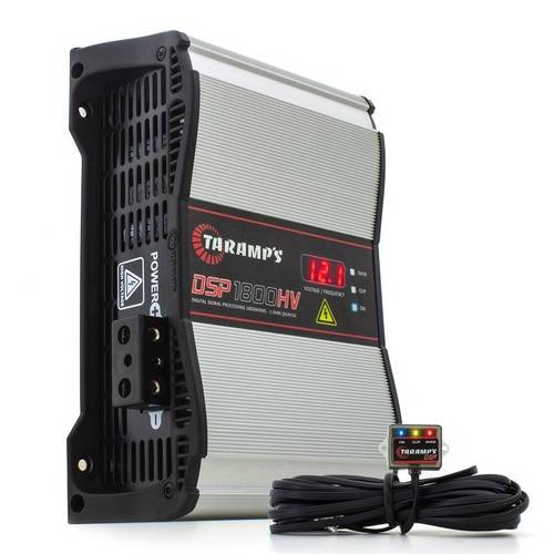 Módulo Amplificador Digital Taramps Dsp 1800 Hv Alta Voltagem 1ch 1800 Watts Rms Led Clip Remoto