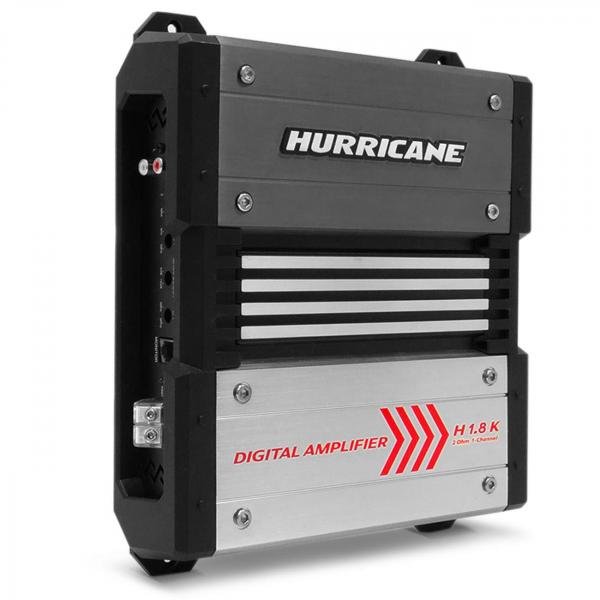 Módulo Amplificador Hurricane H 1.8K 1800W RMS 1 Canal 2 Ohms Digital Stereo Mono RCA