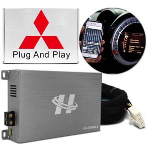 Módulo Amplificador Hurricane H1-DSP400.4 400W RMS 4 Canais 4 Ohm + Chicote Plug And Play Mitsubishi