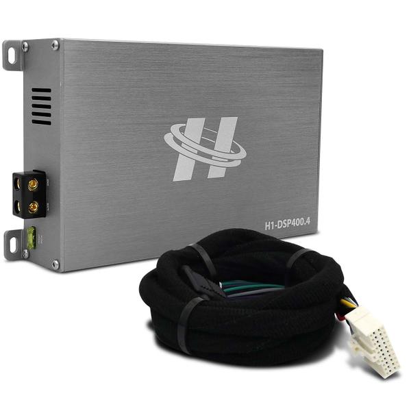 Módulo Amplificador Hurricane H1-dsp400.4 400w Rms 4 Canais 4 Ohms + Chicote Plug And Play Kia