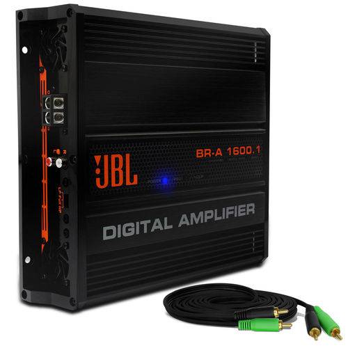 Módulo Amplificador Jbl Selenium BR-a 1600.1 1600w Rms 1 Canal 2 Ohms Classe D + Cabo Rca 4mm 5m