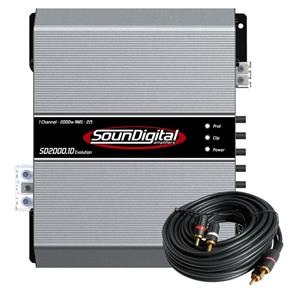 Módulo Amplificador Soundigital Evolution Sd2000.1D 2000W Rms 1 Canal 1 Ohms