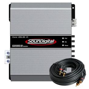 Módulo Amplificador Soundigital Evolution Sd2000.1D 1 Canal 2000W Rms 1 Ohms