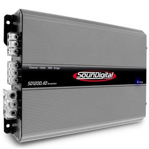 Módulo Amplificador Soundigital SD 1200.4 Evolution 1200w Rms 4 Canais