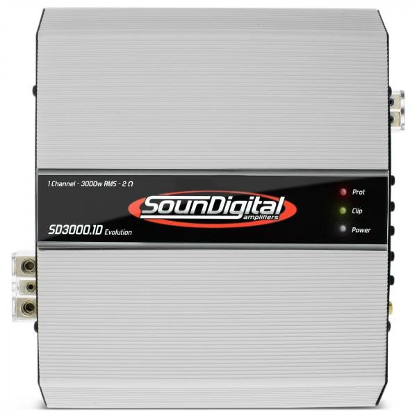 Módulo Amplificador SounDigital SD3000.1D Evolution 3000W RMS 2 Ohms - Soundigital
