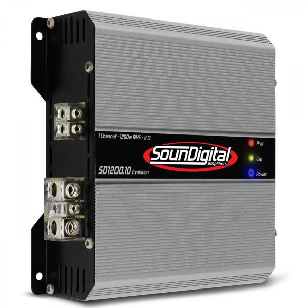 Módulo Amplificador SounDigital SD1200.1D Evolution 1200W RMS 2 Ohms - Soundigital