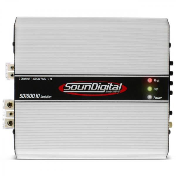 Módulo Amplificador SounDigital SD1600.1D Evolution 1600W RMS 1 Ohm - Soundigital