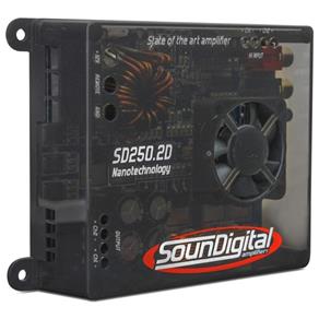 Módulo Amplificador SounDigital SD250.2D 250W RMS 2 Ohms 2 Canais