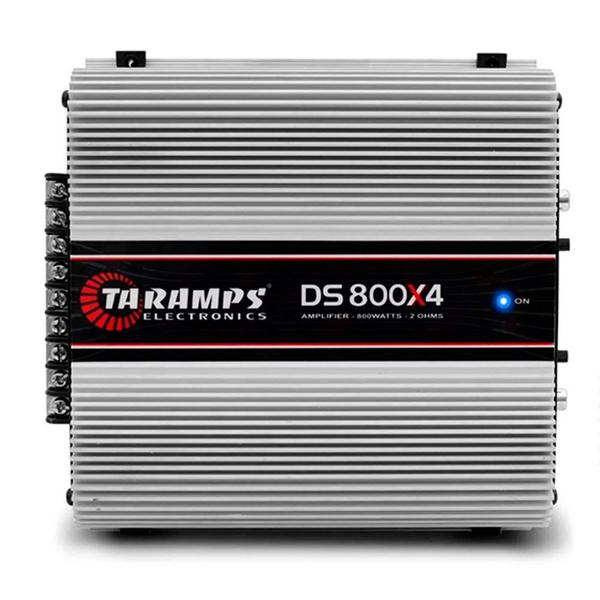 Módulo Amplificador Taramps DS 800X4 800W RMS 4 Canais 2 Ohms RCA Classe D