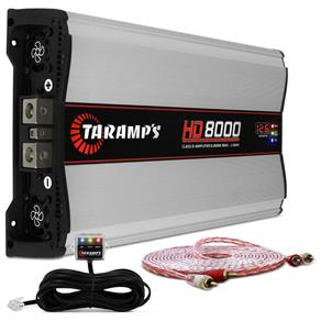 Módulo Amplificador Taramps HD 8000 8000W RMS 1 Ohm + Cabo RCA Stetsom 5M 2mm²