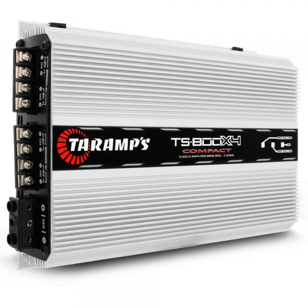 Módulo Amplificador Taramps TS 800X4 Compact 800W Rms 2 Ohms 4 Canais