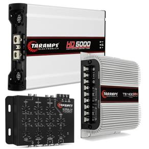 Módulo Amplificador Taramps TS400x4 400W RMS+Módulo Taramps HD5000+Crossover CRx4 Taramps